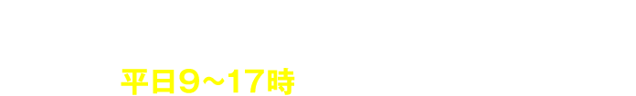 お問い合わせはこちら　0120-251-035　平日9～17時（土・日・祝休み）